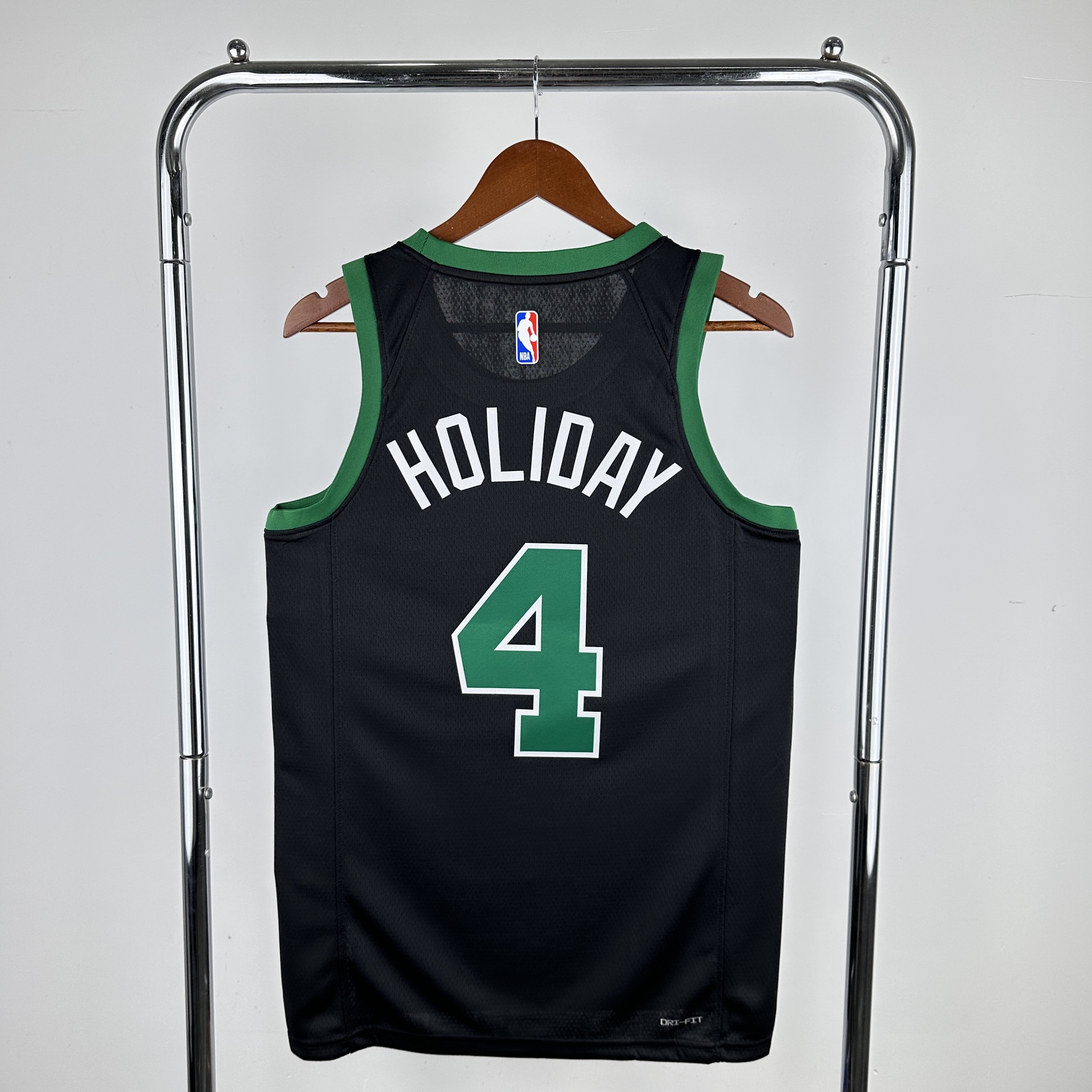 Men Boston Celtics #4 Holiday Black 2024 NBA Jersey->more jerseys->NBA Jersey